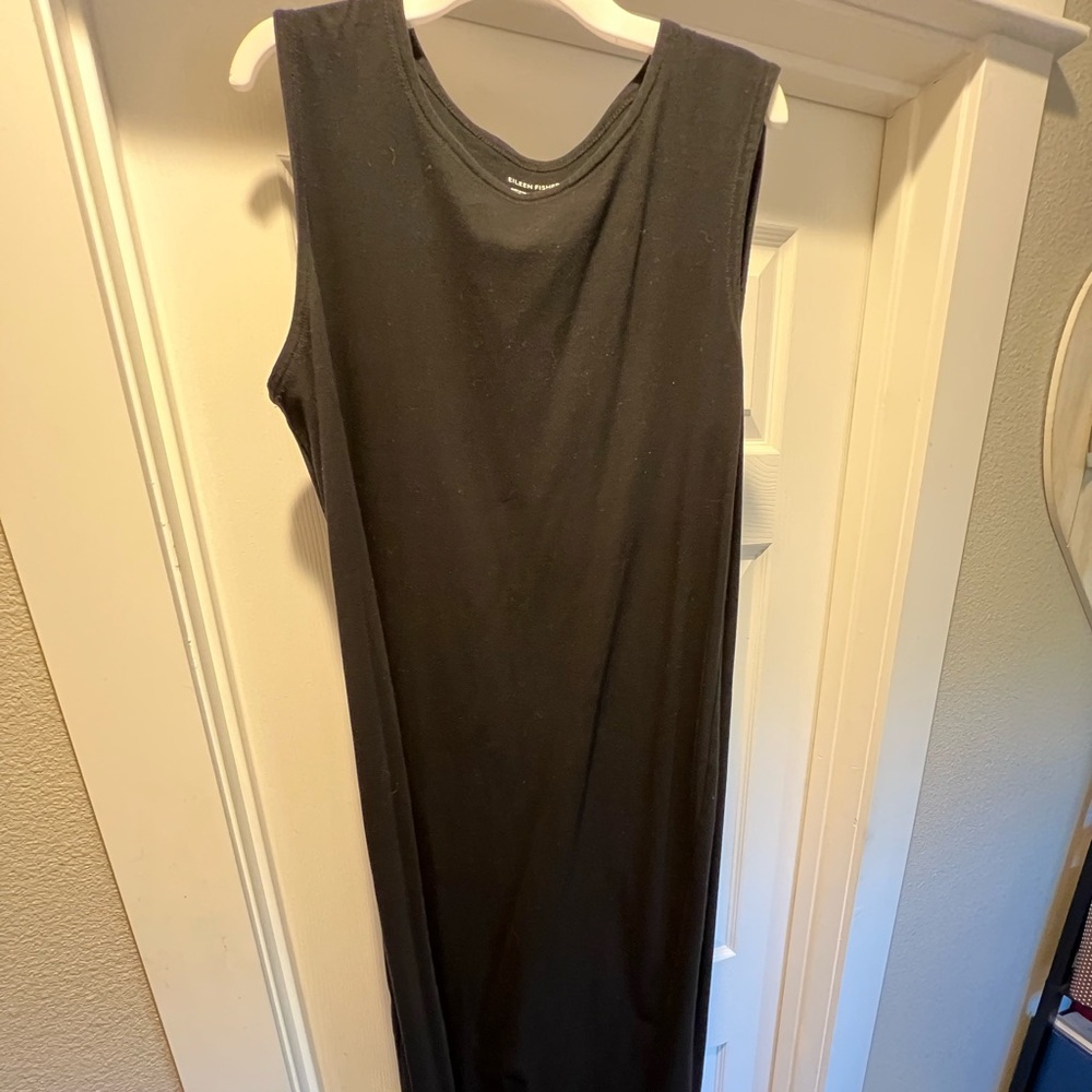 Eileen Fisher stretch jersey knit sleeveless dress